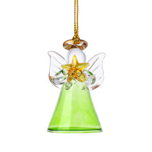 Crystal Angel Pendant for Car or Home Decoration Green 1