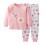 Baby Mädchen Baumwollpyjama-Set mit Cartoon-Muster, Hellrosa, Größe 3-4 1