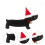 Black Dachshund Felt Christmas Ornament 1 Piece 3