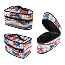 Irons Organizer Bag American Flag Heart Design Travel Iron Case Easy to Carry, Case Only