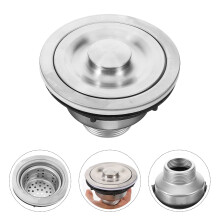 Stainless Steel Kitchen Sink Drain with Removable Basket Strainer and Sealing Lid for Easy Cleaning