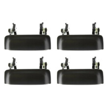 Poignées de porte de voiture extérieures noires texturées (4 pièces)
