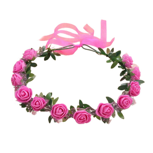 Couronne de fleurs de mariée, bandeau floral de mariage
