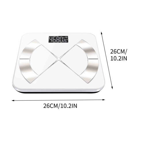 Smart Body Composition Scale with Bluetooth, White, 500 lbs 1