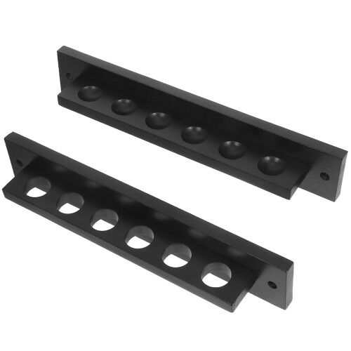 Black Solid Wood Billiard Cue Storage Rack Wall Mounted T-Shape Holder for Pool Cue Organization