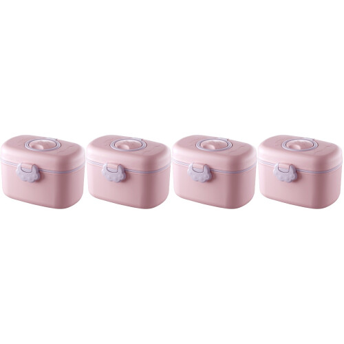 4Ensembles Boîtes Bébé Rose Pour Lait Poudre, Distributeurs De Voyage 2