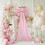 Fita de decoração com laço gigante rosa 79x31 polegadas 1