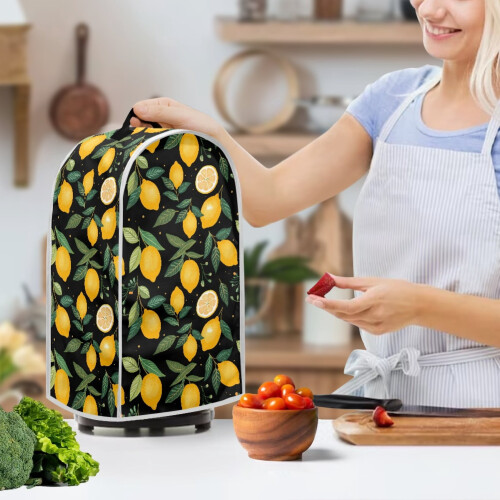 Handle Mixer Cover with Kitchen Appliance Protections Polyester Kitchen Accessories Lemons 2