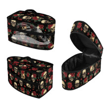 Skull and Rose Pattern Portable Steam Iron Bag (11.8x6.69x5.5 In) Polyester, Case Only