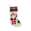 Christmas Stocking Santa Pattern Plaid Fluffy Cuff 18x7 Inch 1