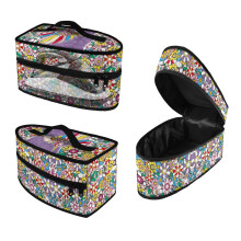 Travel Iron Storage Case Easy Storage Cleaning Colorful Floral Pattern Lightweight Steamer Organizer, Bag Only