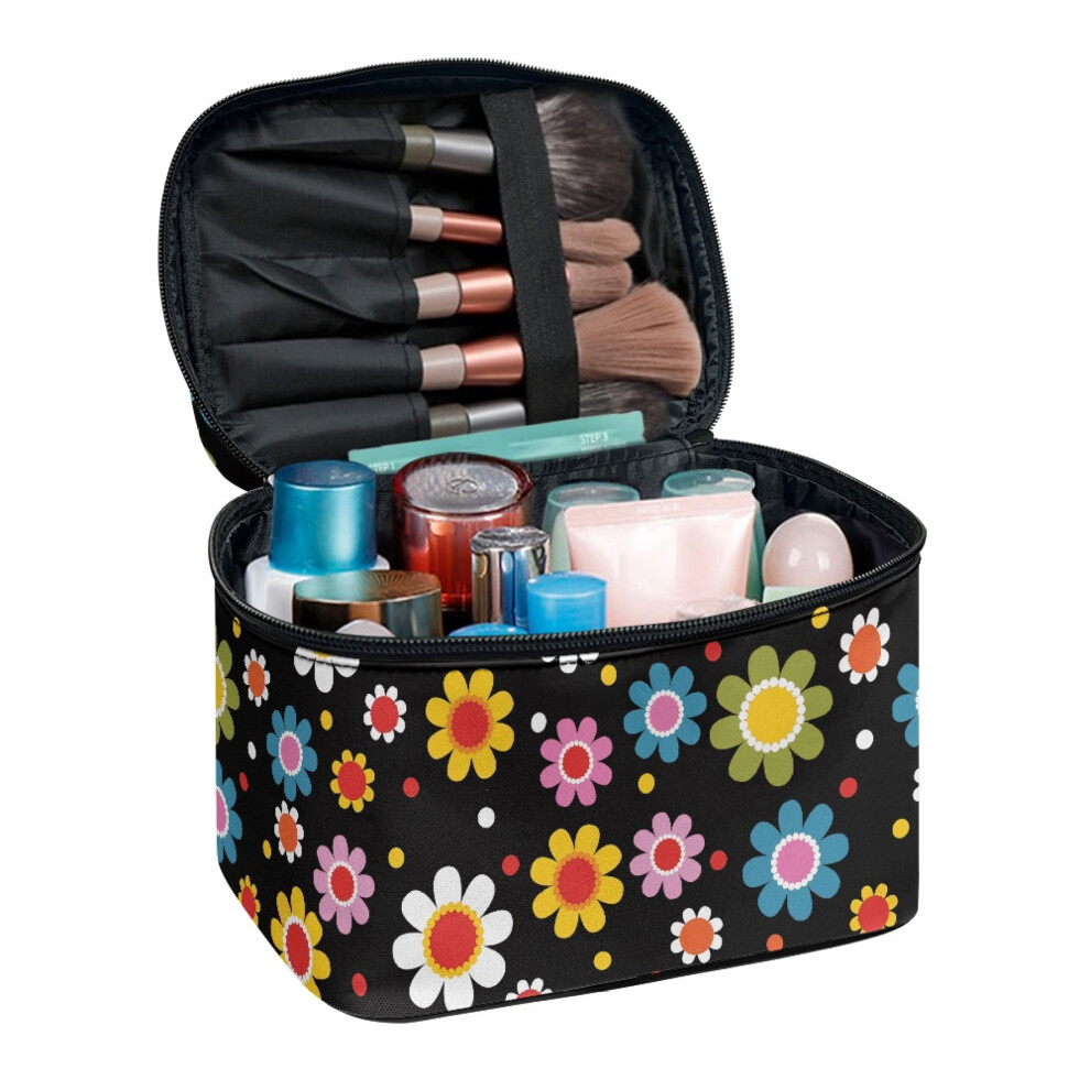 with Brush Slots Beauty Brush Holder Make up Bags Hand-Held Polyester Travel Organizer Adult for Women Her Home Offices Camping Airport Bathroom