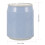 Table Wastebin Desktop Trash Can Blue Plastic 1Pcs 2