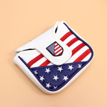1 Set Golf Putter Covers Mallet with American Flag Style 5.5x4.7in