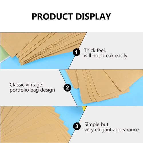 File Envelope Bag Kraft Paper 200Pcs 1