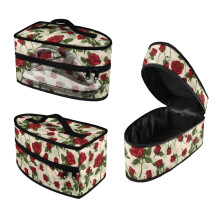 Roses Pattern Clothes Iron Storage Case Polyester Handle Easy Storage Cleaning, Bag Only