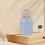 Table Wastebin Desktop Trash Can Blue Plastic 1Pcs 7