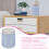 Table Wastebin Desktop Trash Can Blue Plastic 1Pcs 8