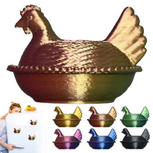 Virenlux Chicken on Nest Magnet 3D Printed Vintage