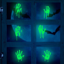 Lichtgevende Halloween hand- en voetafdrukstickers