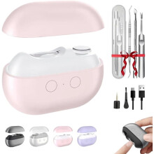 Rechargeable Electric Toe Nail Clipper & Grinder Kit with Light, Portable Filer Polisher for Adults – Pink (1pc), compatible with seniors