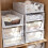 Folding Closet Organizers, Stackable Plastic Storage Bins for Wardrobe, Kitchen, Bathroom & Office – White 5