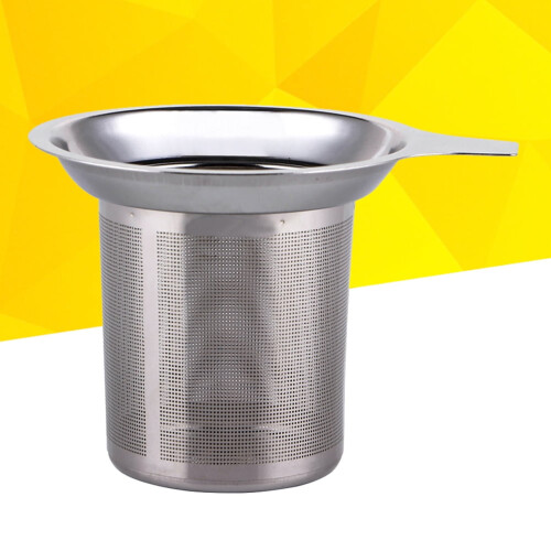 Fine Tea Strainer Coffee and Tea Filter Basket Silver 1Pack