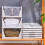 Folding Closet Organizers, Stackable Plastic Storage Bins for Wardrobe, Kitchen, Bathroom & Office – White 6