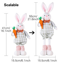Pluche paashaas/kabouter decoratie 16,1-21,7 inch