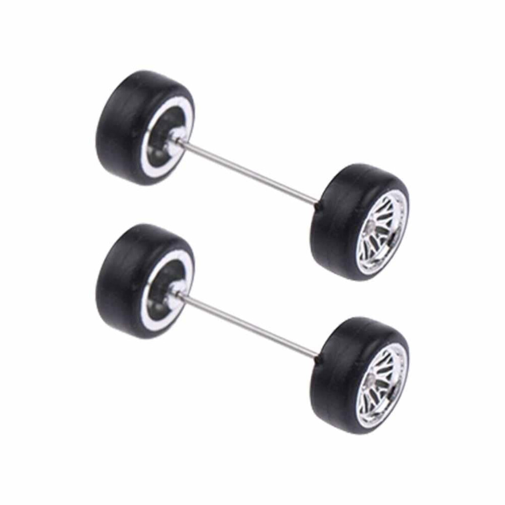 1/64 Model Car Wheels With Rubber Tires Basic Abs Modified Parts Vehicle Toys |Ñ S7c9 9101399481720