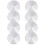 32Pièces Disques Aluminium Argent Ronds Accessoires Table Verre 2