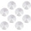 32Pièces Disques Aluminium Argent Ronds Accessoires Table Verre 3