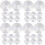 32Pièces Disques Aluminium Argent Ronds Accessoires Table Verre 6
