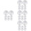 32Pièces Disques Aluminium Argent Ronds Accessoires Table Verre 7