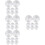 32Pièces Disques Aluminium Argent Ronds Accessoires Table Verre 8