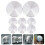 32Pièces Disques Aluminium Argent Ronds Accessoires Table Verre 11