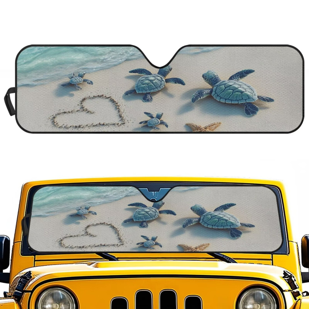 Beach Turtle Windshield Sun Shade For Jeep Wrangler Tj Jk 9085618945456