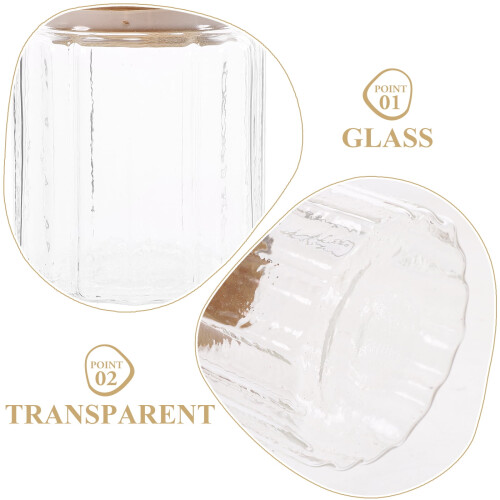 Glaskaffebehållare lufttät transparent 1-pack 2