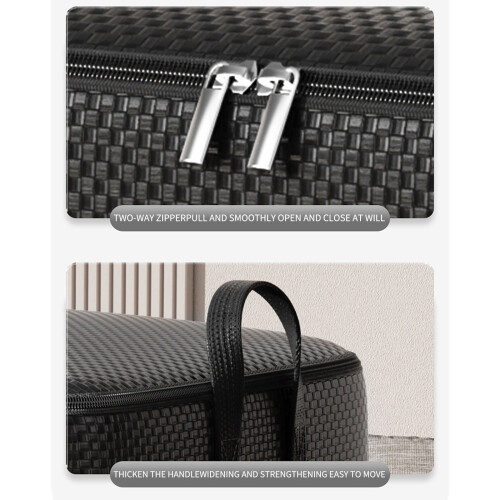 Sac de rangement tissé à fermeture éclair, robuste et pliable (1 pièce) 2