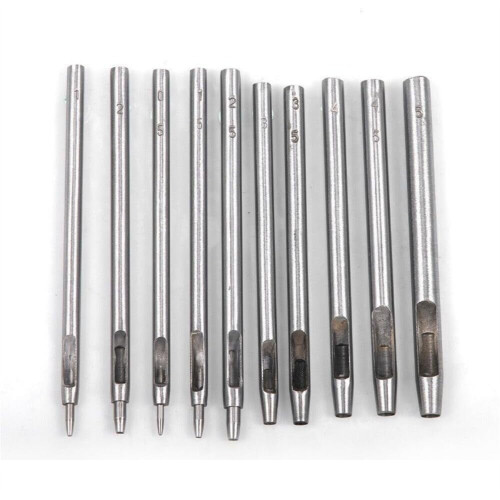Leather Hole Punch Set Round 0.5–5mm 10Pcs