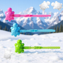 3PC Cute Turtle-Shaped Snowball Maker, Portable Snow Turtle Mold, Winter Outdoor Snow-Shaping Clip, Easy Use, Color Random, Compatible with DIY Snow