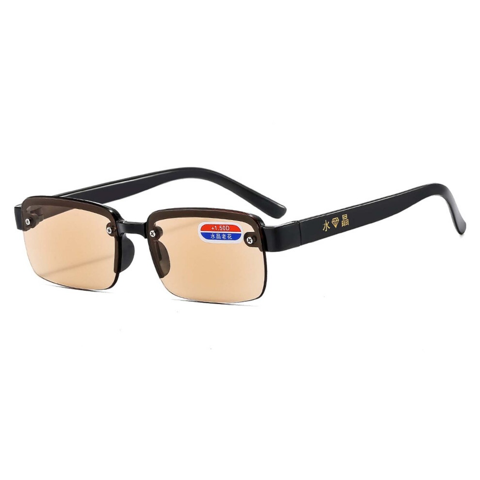 Dachuang Beauty Black ( Frame Tea Slices, 300) Rimless Hd Reading Glasses