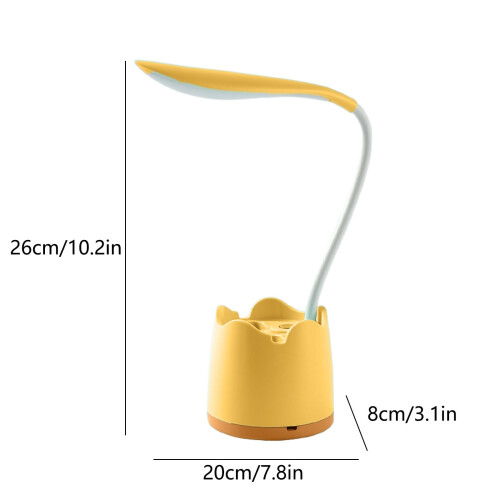 Luminária de mesa recarregável com 3 modos de luz e design flexível. 2
