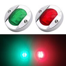 LED navigációs hajólámpák 12V piros zöld tengeri jelzőlámpák vízálló IP68 jacht hátsó teherautó utánfutóhoz 1zöld + 1 piros