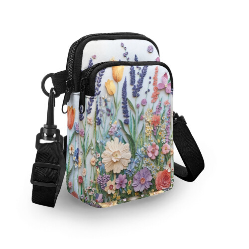 Τσάντα Χιαστί Flowers Garden Double Deck 10,93 x 3,97 x 12,9 εκ. 2