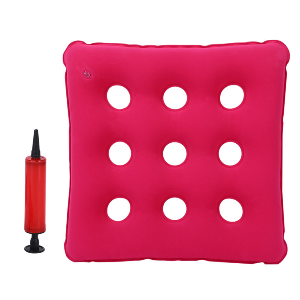 Dachuang Beauty Red (Flocking Square Pad Rose ) Inflatable Hip Cushion For Hemorrhoids & Bed Sores