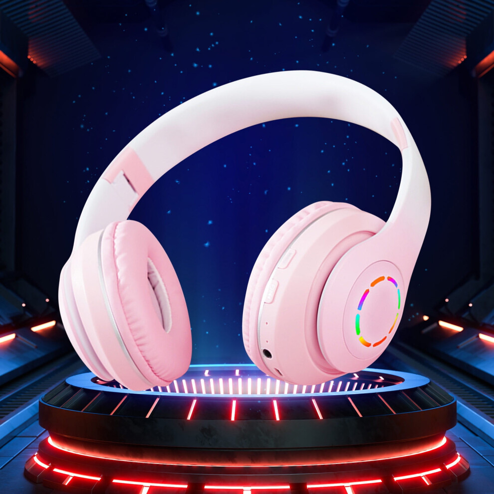 Headphones New Headset Led -Emitting Plug Bluetooth Color Gradient Wireless Bluetooth Headset Mobile Phones Wireless Headphones Light 9341593646802