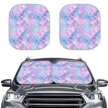 Funny Dog Car Sunshades (2 PCS) for Windshield – Easy Install, Summer Sun Visor Protector, Compatible with Most Cars