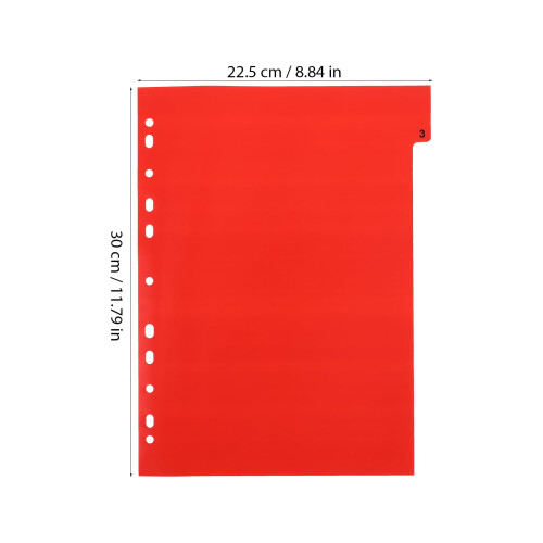 Plastic Numbered Dividers Assorted Color 20 Pages 1