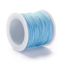 100yards/roll 0.8mm Braided Nylon Thread DIY Material For Crafts Jewelry Making-Light Sky Blue